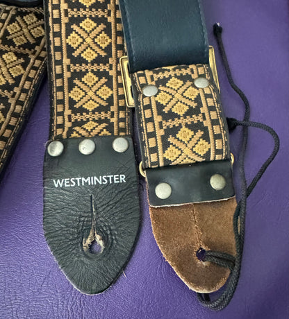 Vintage 1960s "Westminster" Guitar Strap Woodstock Ace 1969 Hendrix Clapton Dylan