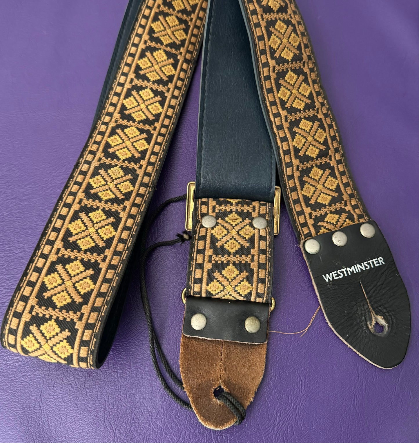 Vintage 1960s "Westminster" Guitar Strap Woodstock Ace 1969 Hendrix Clapton Dylan