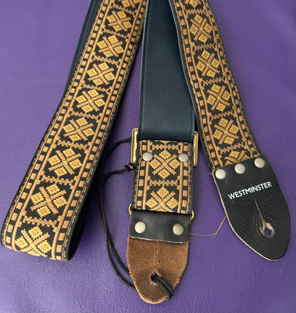 Vintage 1960s "Westminster" Guitar Strap Woodstock Ace 1969 Hendrix Clapton Dylan