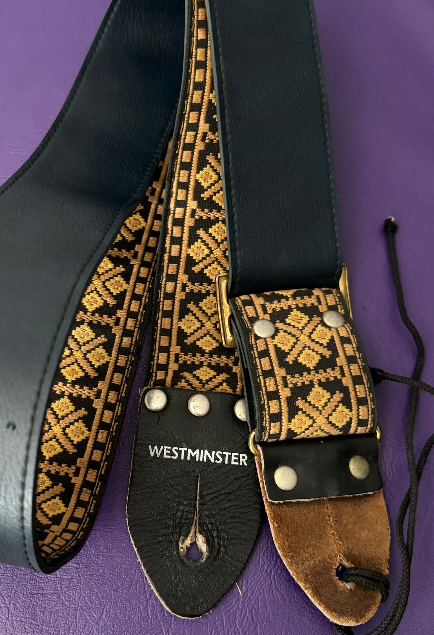 Vintage 1960s "Westminster" Guitar Strap Woodstock Ace 1969 Hendrix Clapton Dylan